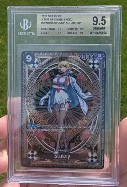 One Piece TCG OP07-085 STUSSY Special Alternate Art English BGS 9.5 GEM MINT - Image 1
