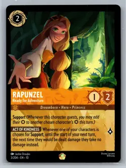 Disney Lorcana TCG Whispers in the Well Rapunzel - Ready for Adventure 3/204 - Image 1