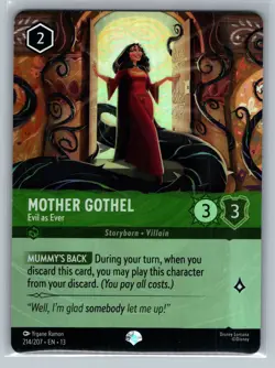 Attack of the Vine! Disney Lorcana Mother Gothel - Evil as Ever Epic 214/207 NM - Image 1