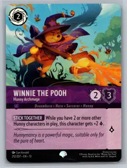 Attack of the Vine! Disney Lorcana Winnie the Pooh - Hunny Archmage Epic 212/207 - Image 1