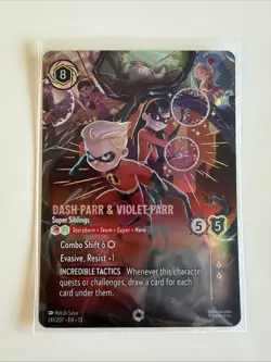 Disney Lorcana Attack Of The Vine! Dash Parr & Violet Parr 241/207 Enchanted NM - Image 1