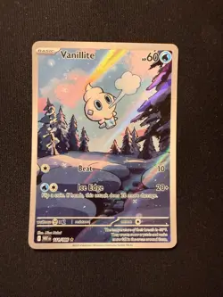 Pokemon TCG Vanillite 111/086 Illustration Rare – S&V White Flare Set – NM - Image 3