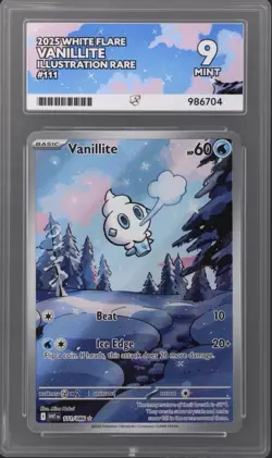 Pokemon TCG Vanillite Illustration Rare White Flare 111/086 ACE 9 - Image 1