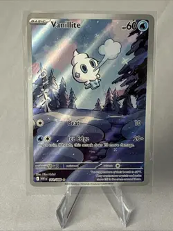 Pokemon Vanillite 111/086 Sv: White Flare Basic 60 HP Illustration Rare Holo - Image 1