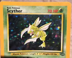 SCYTHER Pokemon Card 1999 10/64 Jungle HOLO LP Vintage WOTC Rare - Image 1