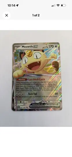 Meowth ex 062/088 – Perfect Order - Pokemon Card - Full Art Holo Rare NM - Image 1