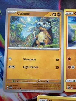 Pokemon TCG Cubone Marowak Card Lot (5) Evolution Line Various Sets NM Cards - Image 2