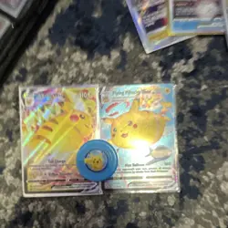 Nintendo Pokemon TCG Crown Zenith Holo 2-Card Lot Pikachu VMAX TG17/TG30 - Image 1