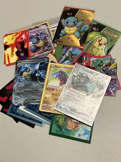 Pokemon Tin OPEN filled with card lot & Misc Pokemon things - Image 2