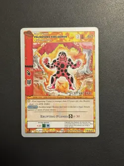 Metazoo Felixstowe Fire Demon PLAYTESTER UFO 78/165 Non Holo Card (x1) - Image 1