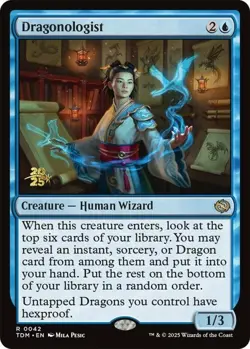 Mint/Near-Mint, English - 1 x MTG Dragonologist - Prerelease Foil Promotional - Image 1
