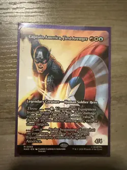 Marvel MTG Captain America First Avenger Borderless NM/M Condition Non Foil - Image 1