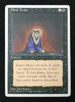 MTG Mind Twist 4th Edition Moderately Played - Image 1