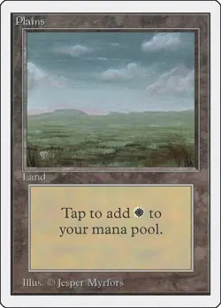 1x Plains (No Mountains) MTG - Unlimited - Light Play - Image 1