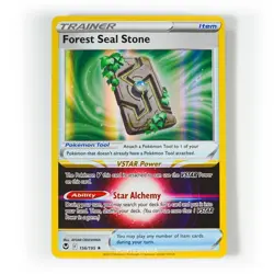 Pokemon - Forest Seal Stone Holo - 156/195 - SWSH Silver Tempest - Trainer Card - Image 1