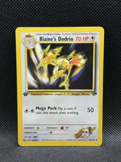 Pokemon TCG: Blaine's Dodrio #32/132 1st Edition Gym Challenge Vintage WOTC NM - Image 1