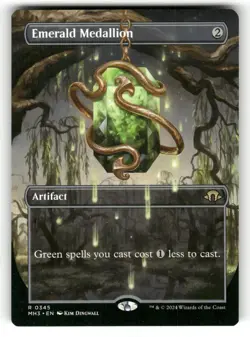 Emerald Medallion (Borderless) NM Modern Horizons 3 345 MTG Regular Rare - Image 1