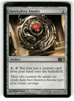 Quicksilver Amulet LP Magic 2012 (M12) 214 MTG Regular Rare - Image 1