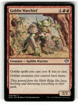 Goblin Warchief MP Duel Decks: Speed vs. Cunning 9 MTG Regular Uncommon - Image 1
