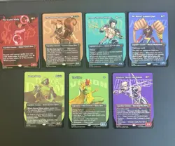 MTG Marvel- Borderless Mythic Lot- Top Row All Foil - Image 1