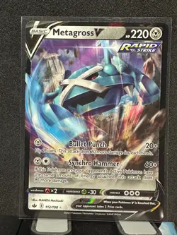METAGROSS V 112/198 CHILLING REIGN HOLO V RARE NM - Image 2