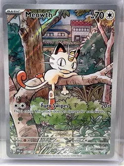 Pokemon Company Meowth 106/094 Me02: Phantasmal Flames IR Full Art Holo EN - Image 1
