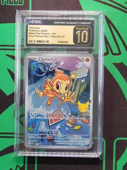 Chimchar 041 Black Star Promo First Partner Collection CGC Pristine 10 Pokemon - Image 3