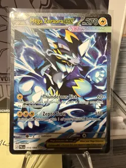 Mega Zeraora EX 114/084 Pitch Black Full Art Holo Ultra Rare English - Image 1