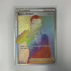 Pokemon TCG Boss's Orders (Giovanni) 200/192 Rebel Clash Secret Rare Holo - Image 1