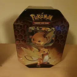 Pokemon Raichu GX Hidden Fates Tin 4 Packs + Promo Factory Sealed NEW Sun Moon - Image 1