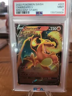 Charizard V 2022 Pokemon Sword & Shield Brilliant Stars #017/172 PSA 9 - Image 1