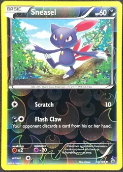 Pokemon - Sneasel - 50/106 - Reverse Holo - XY Flashfire - NM/M - Image 1