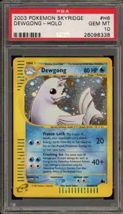 Pokemon Dewgong Skyridge Holo Rare #H6 PSA 10 Gem Mint - Image 1