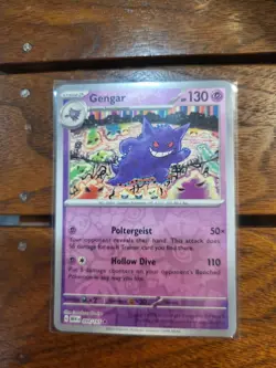 Gengar 094/165 Rare Scarlet & Violet 151 Pokemon Reverse Holo Near Mint - Image 1
