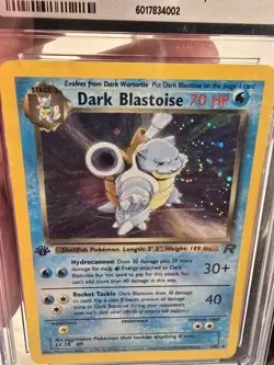 Pokemon TCG Dark Blastoise Team Rocket 1st Ed. 3/82 CGC 10 GEM MINT 💎 - Image 2