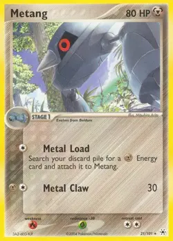 Metang 21/101 Rare Hidden Legends Pokemon Moderately Played - Image 1
