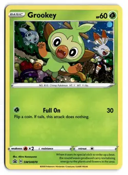 Grookey SWSH070 Holo Promo Sword & Shield Promo Pokemon Near Mint - Image 1