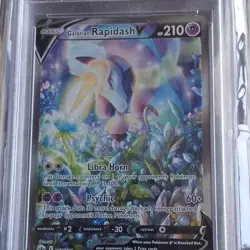 Pokemon TCG Galarian Rapidash V Chilling Reign Full Art Holo PSA 10 #168 - Image 2