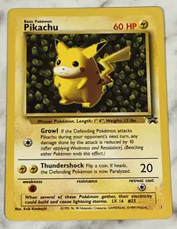 Pokemon TCG Pikachu Wizards Black Star 1 Promo Regular Rare Vintage - Image 1