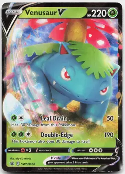 Venusaur V SWSH100 Holo Promo Sword & Shield Promo Pokemon Lightly Played - Image 1