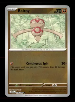 Baltoy 046/086 Common Chaos Rising Pokemon Reverse Holo Near Mint - Image 1