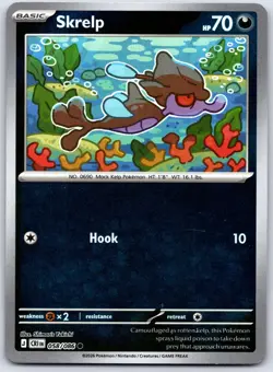 Skrelp 058/086 Common Chaos Rising Pokemon Reverse Holo Near Mint - Image 1