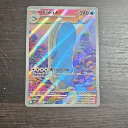 Pokemon Wailord Illustration Rare Holo 162/159 SV09: Journey Together 240 HP - Image 1