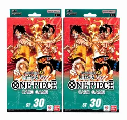 One Piece TCG - ST30 Starter Deck EX Luffy & Ace - English Sealed Lot of 2 - Image 1