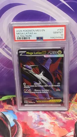 Mega Latias EX 163/132 Ultra Rare Meg En-mega Evolution Pokemon PSA 10 New Cert - Image 1