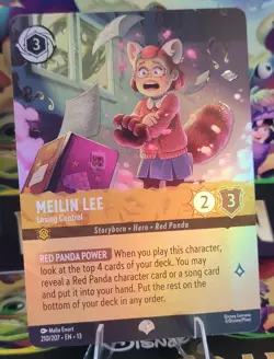 Disney Lorcana Attack of the Vine Epic Meilin Lee Losing Control 210/207 FOIL - Image 1