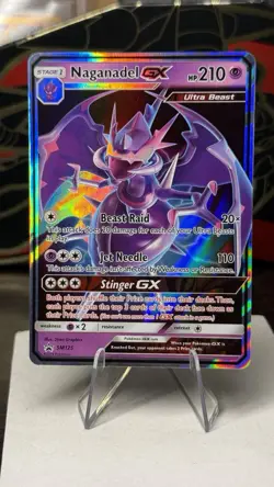 Pokemon TCG Sun & Moon 2018 Black Star Promo SM125 Naganadel GX Full Art Holo - Image 1