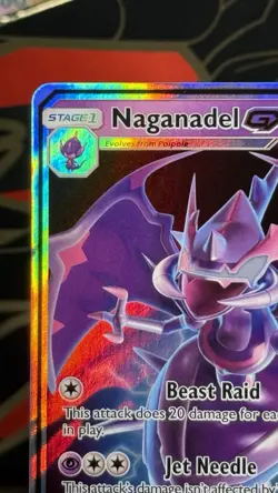 Pokemon TCG Sun & Moon 2018 Black Star Promo SM125 Naganadel GX Full Art Holo - Image 2