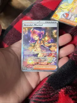 Acerola's Mischief Trainer Card Pokemon TCG Holo Supporter 183/132 Near Mint - Image 1