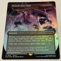 🌟 Absorb Into Time Temporal Extortion 🌈 FOIL Secret Lair Final Fantasy MTG 🌟 - Image 1